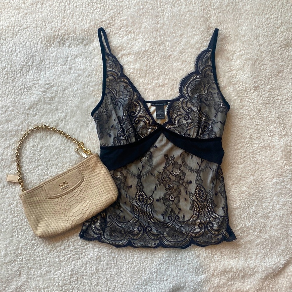 MODA silk/lace tank